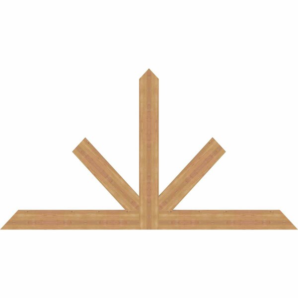 Ekena Millwork Saratoga Timber Gable Bracket, Western Red Cedar, 84"W x 45"H x 1 1/2"D x 5 1/2"F, 13/12 Pitch GBW084X45X0206SAR00SWR - main